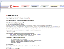 Tablet Screenshot of preval-sprayer.de